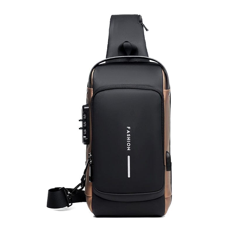 Mochila de Ombro Anti-Furto com Cadeado USB Slim Bag