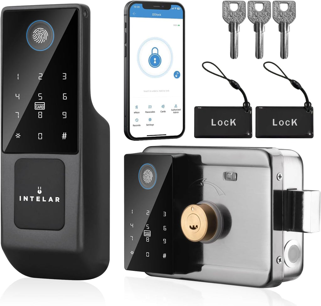 Fechadura Digital Inteligente, Fechadura Eletrônica Tuya APP WIFI Abertura via Biometria