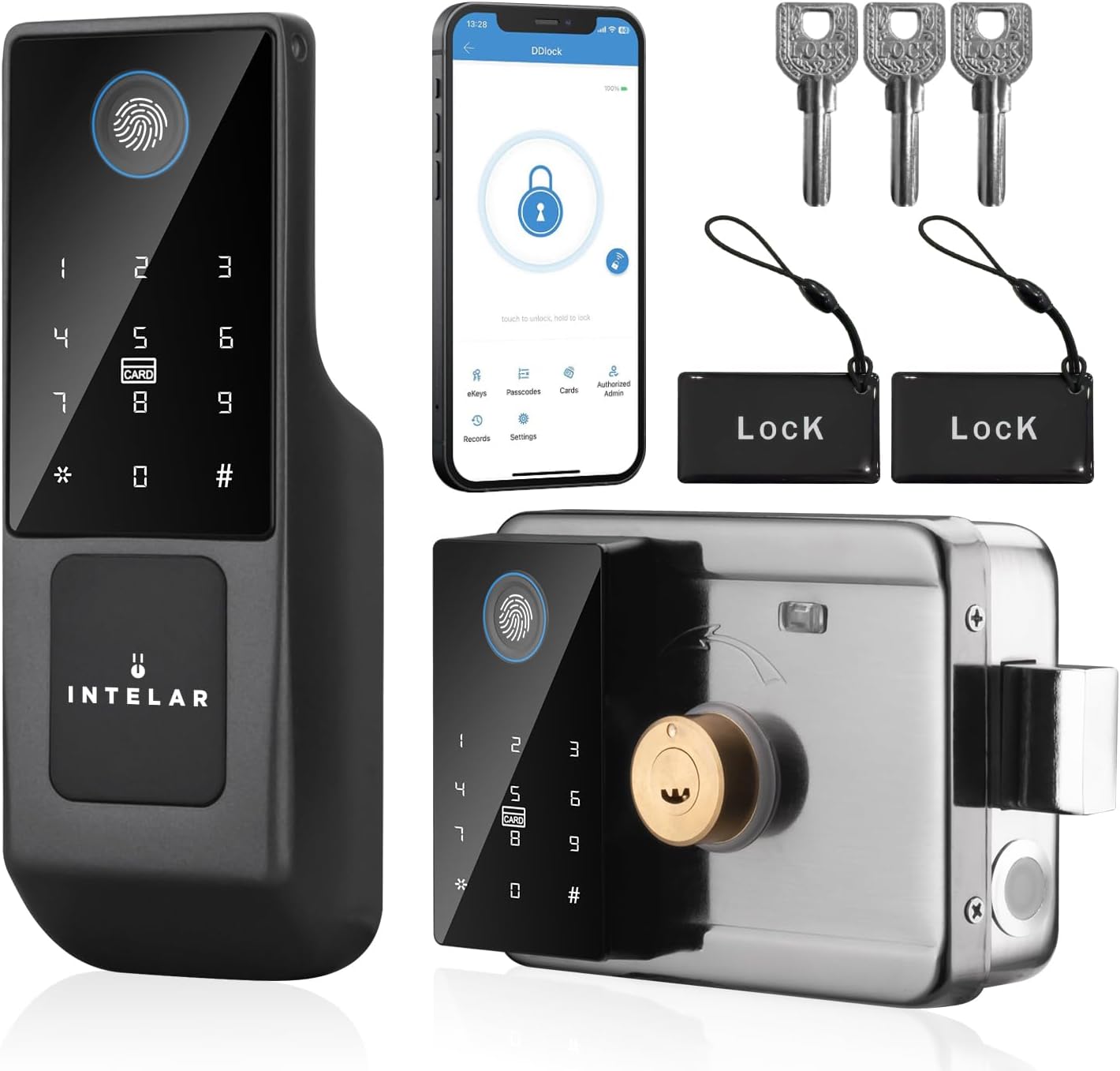 Fechadura Digital Inteligente, Fechadura Eletrônica Tuya APP WIFI Abertura via Biometria