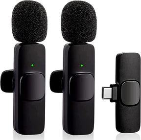 Microfone de lapela sem fio portátil gravação de áudio e Vídeo