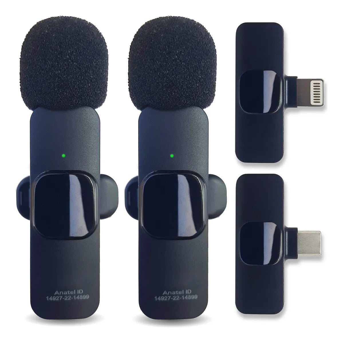 Microfone de lapela sem fio portátil gravação de áudio e Vídeo