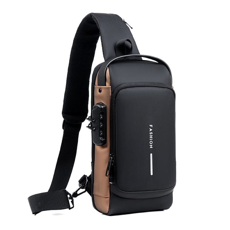 Mochila de Ombro Anti-Furto com Cadeado USB Slim Bag