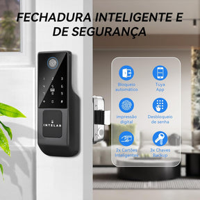 Fechadura Digital Inteligente, Fechadura Eletrônica Tuya APP WIFI Abertura via Biometria